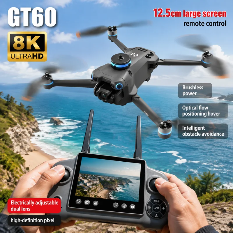 Drone Z - НОВЫЙ мини-дрон GT60 с двумя камерами,