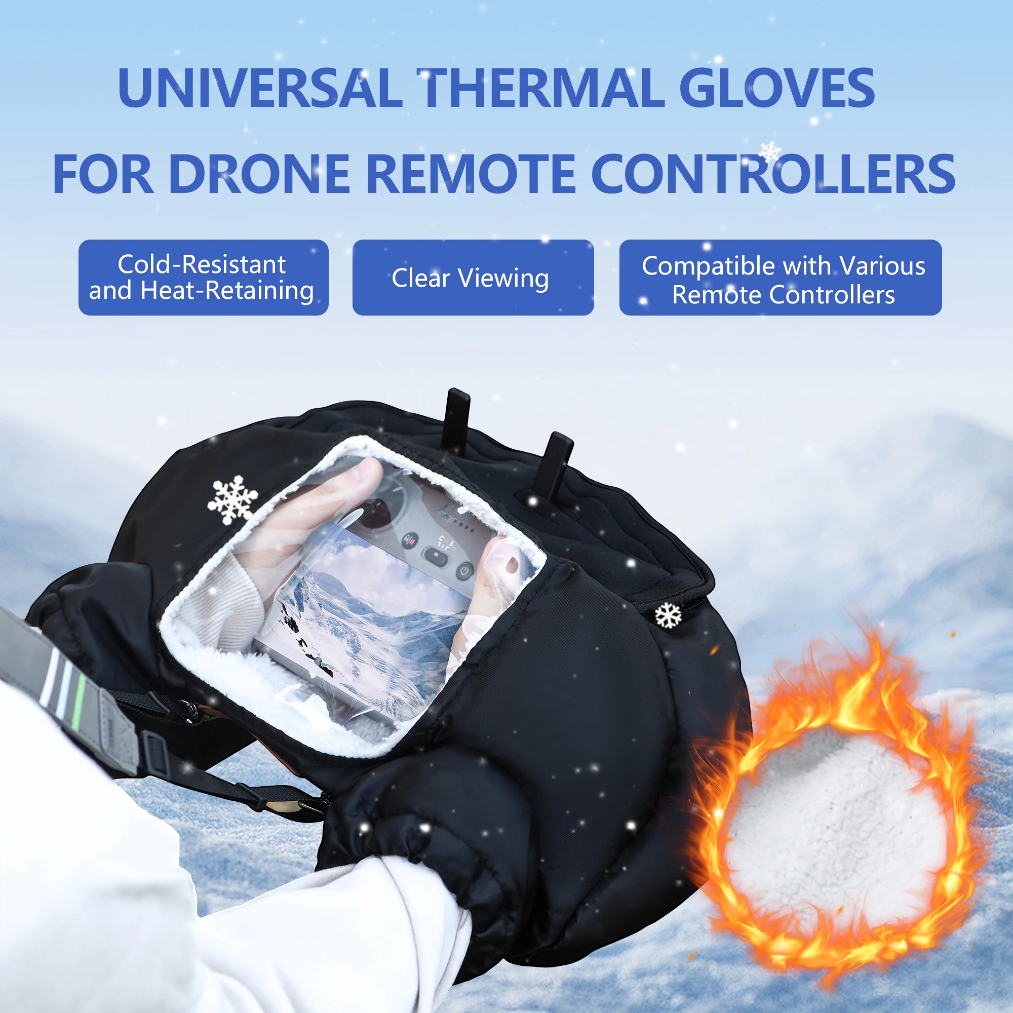 Drone Dji Rc Pro - Зимние теплые перчатки для пилотов дронов,