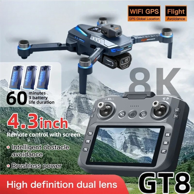 Оригинальный дрон GT8 8K с про – обзор и цена Drone Gps Rc Tt36