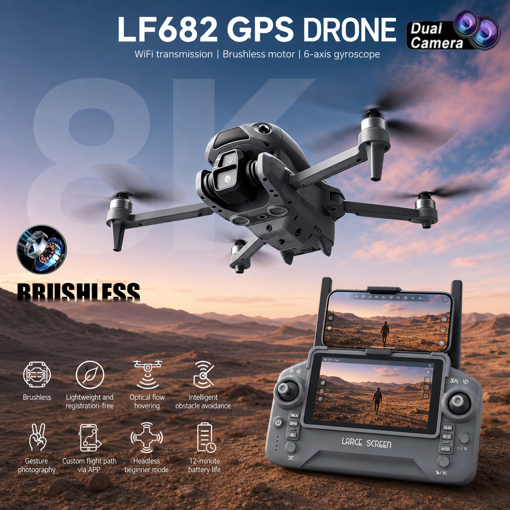 Новый дрон LF682 с двойной кам – обзор и цена Drone Rc Foldable