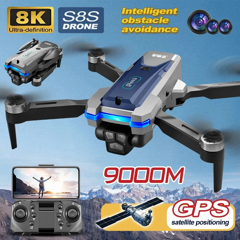 Складной Квадрокоптер S8S, GPS – обзор и цена Drone Gps Rc Tt36